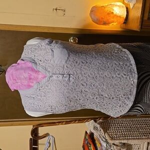 Ladies Lace Overlayed Top Size XL